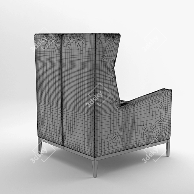 Luxury Goldfinger Armchair 3D model image 3