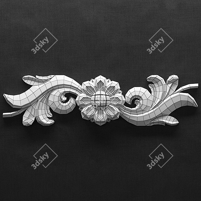 Sunflower Carved Decor - Kitchen Accent 3D model image 2