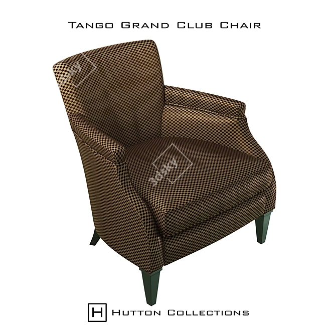 Luxurious Tango Grand Club Chair by Hutton Collections 3D model image 2