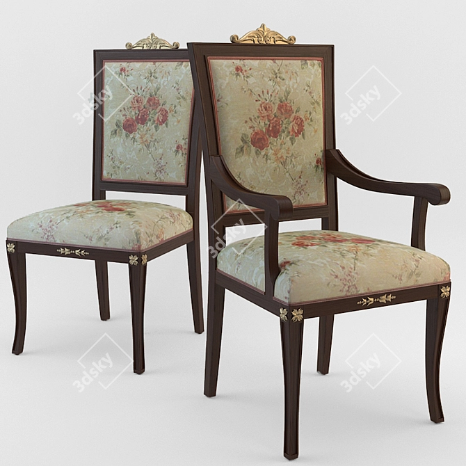 Elegant Lorena Chair: Seven Sedie 3D model image 1