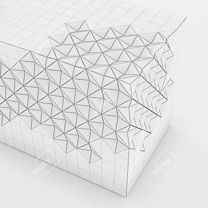 Sleek Mirror Table with Stand 3D model image 1