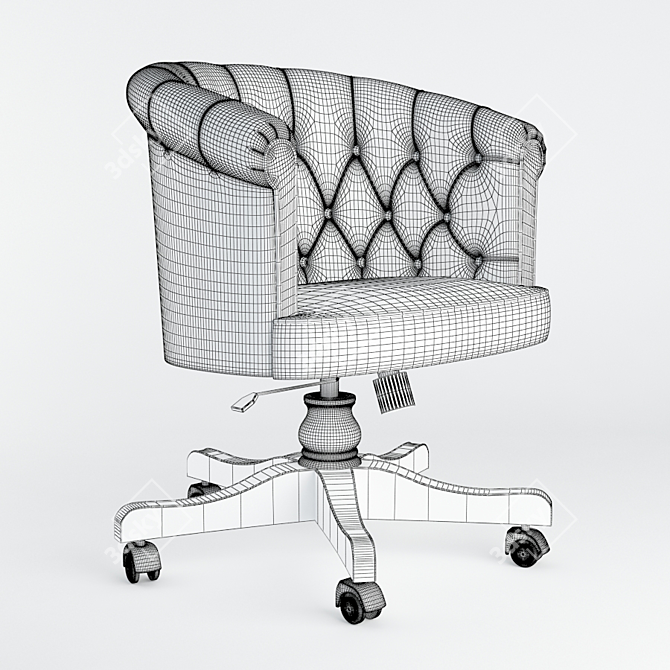 Elegant Locke Armchair: Stylish Comfort 3D model image 3