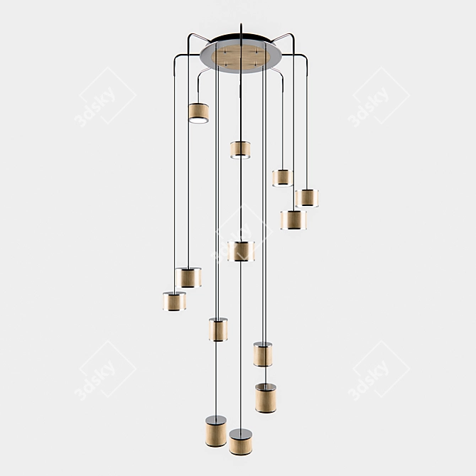 Modern Regenbogen Pendant Light 3D model image 1