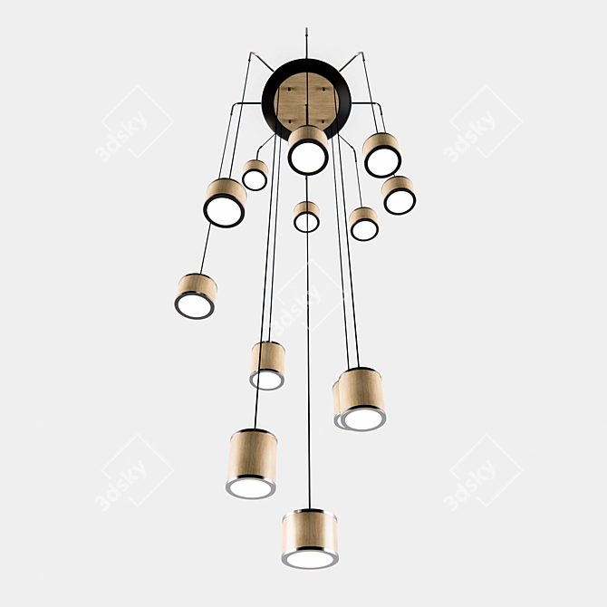 Modern Regenbogen Pendant Light 3D model image 2