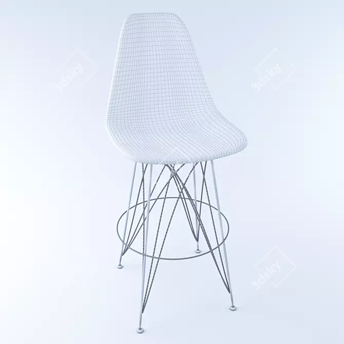 Sleek Stylus Bar Stool 3D model image 2