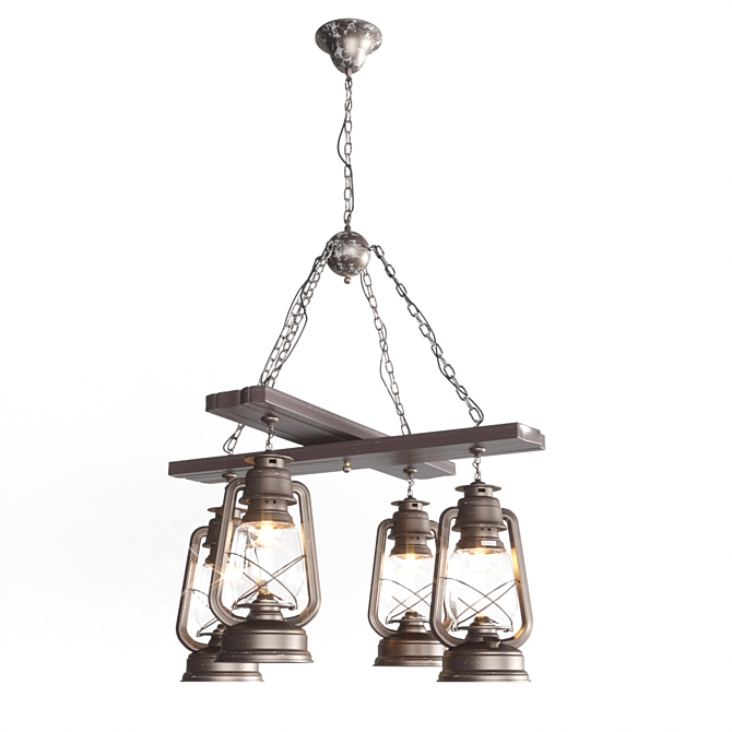 SALERNO 4X Ceiling Lamp 3D model image 2