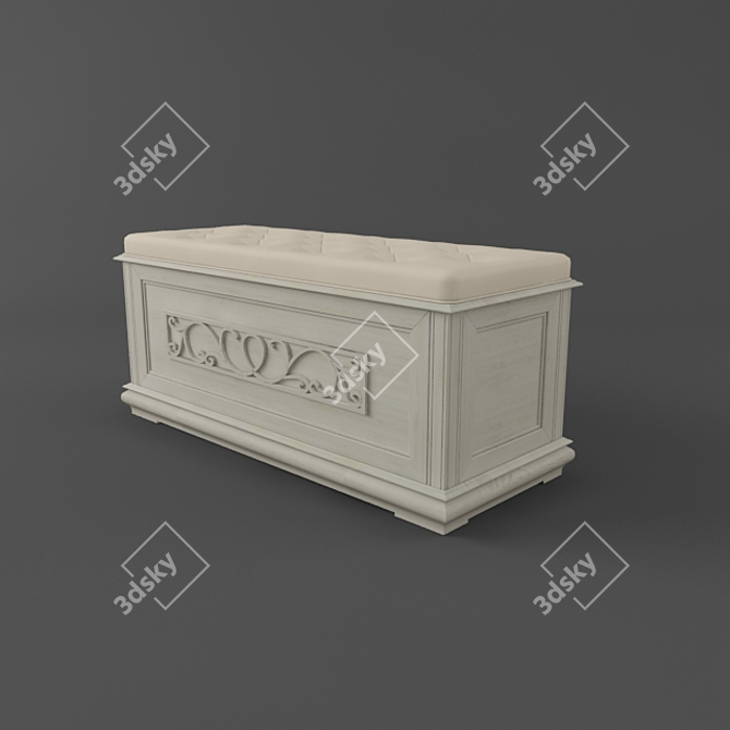Versatile Storage Ottoman 3D model image 1