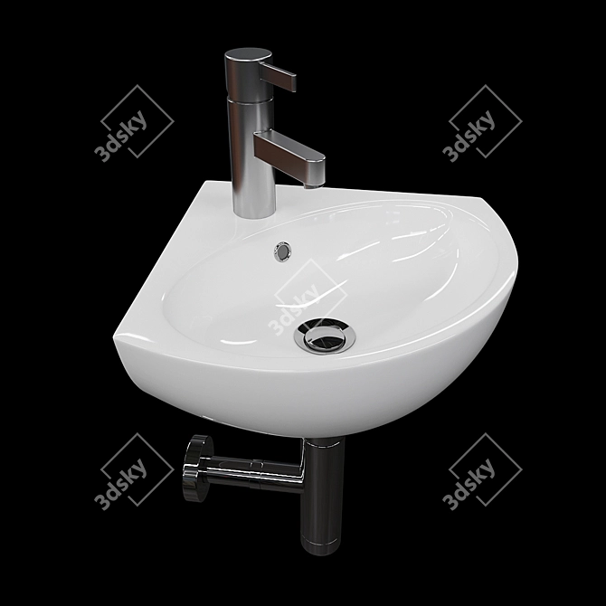 Kolo Runa Corner Washbasin 3D model image 1