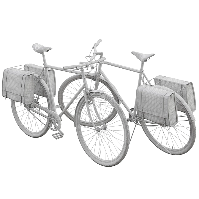 Vintage-Inspired Bicycle Duo 3D model image 3