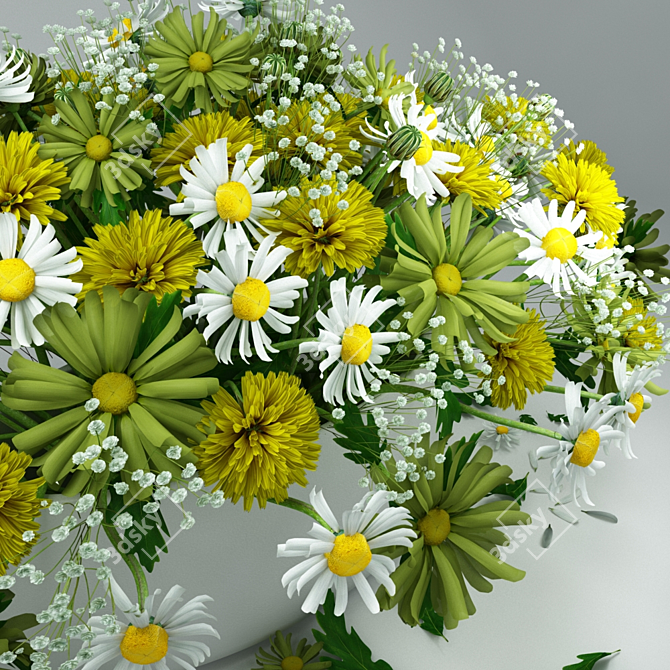 Refreshing Rain Garden Décor 3D model image 3