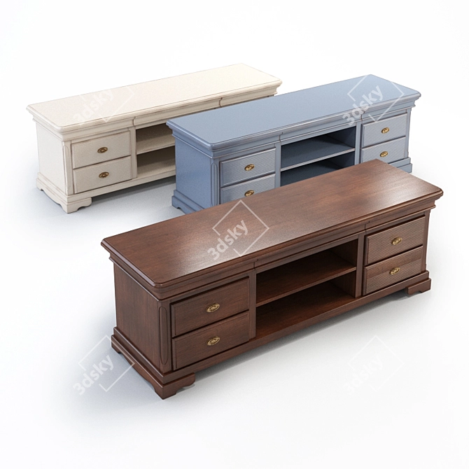 CAVIO Filesole Dresser for TV - Classic Elegance 3D model image 1