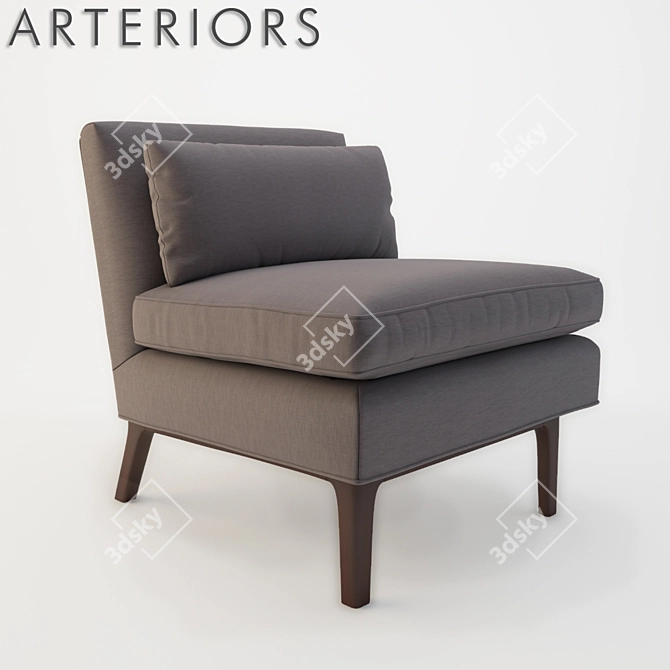 Arteriors Mustique Chair: Real-scale 3D Model & Unique Texture Names 3D model image 1