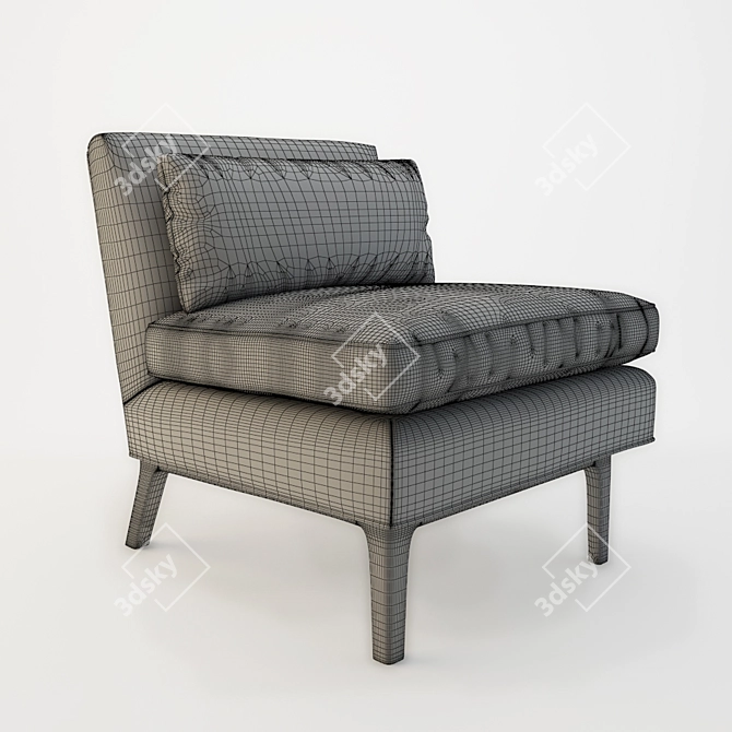 Arteriors Mustique Chair: Real-scale 3D Model & Unique Texture Names 3D model image 3