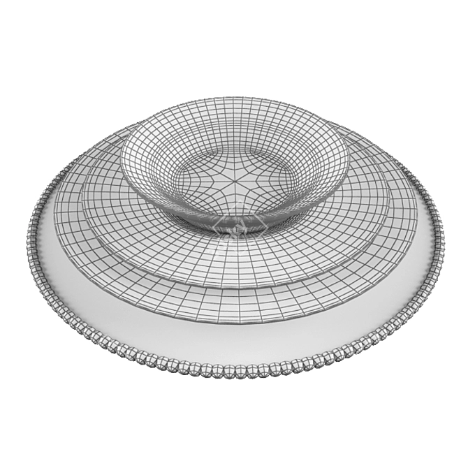 Versatile Ceramic Plate 3D model image 2