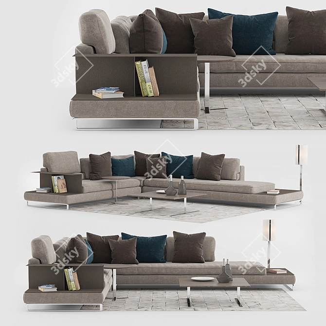 Sleek Frigerio Davis Sofa 3D model image 1
