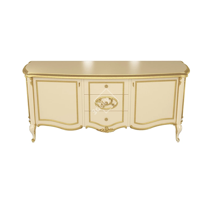 Frandiss Contemporary Sideboard 3D model image 2