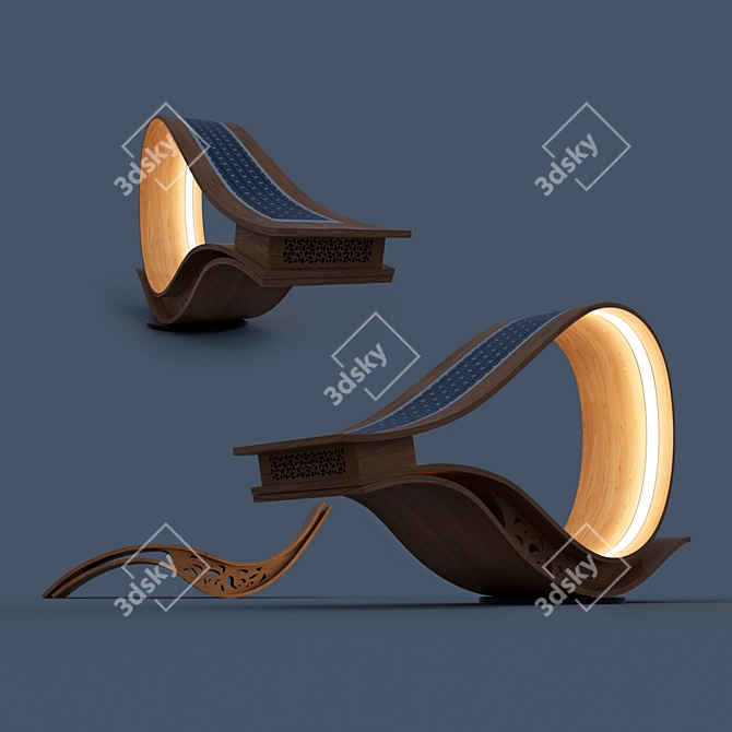 Solar Powered Outdoor Furniture 3D model image 2