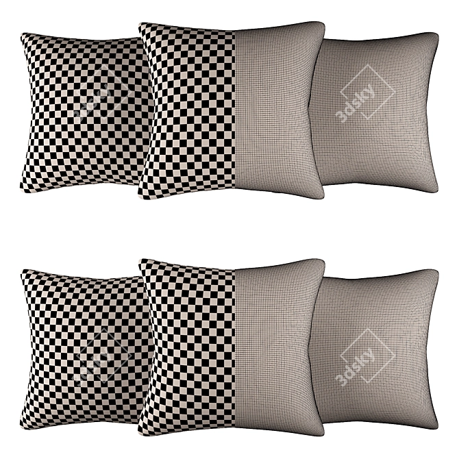 Cozy Comfort: Premium Pillow Decor Set 3D model image 2