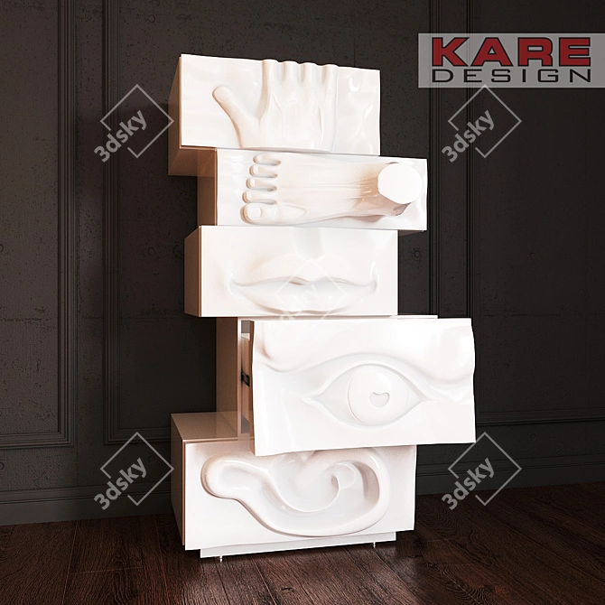 KARE Body Art Chest: Stylish and Spacious 3D model image 1