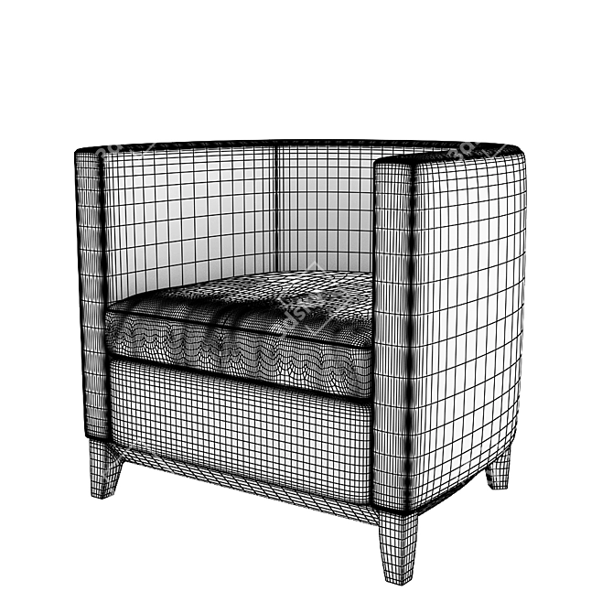 Cooper Tub Chair - Stylish and Comfortable 3D model image 3