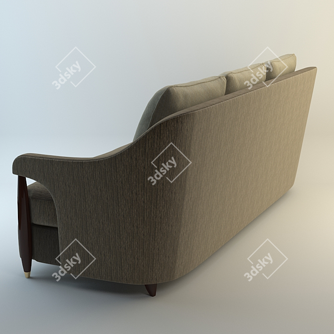 Baker Hermano Sofa: Sleek and Stylish 3D model image 2