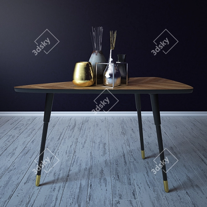Elegant Table with Decor Set 3D model image 3