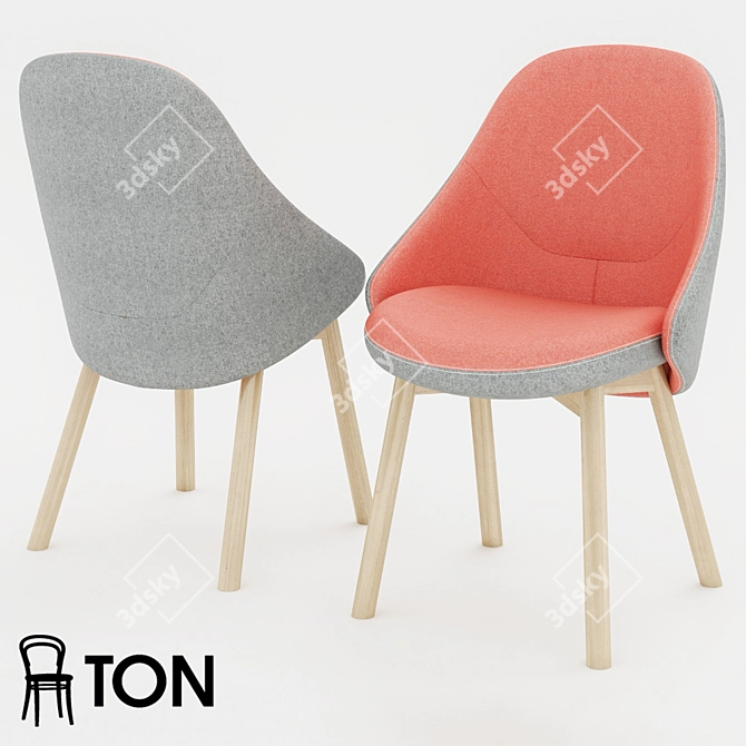 Title: Elegant Alba Chair: Perfect Form, Ultimate Comfort 3D model image 1