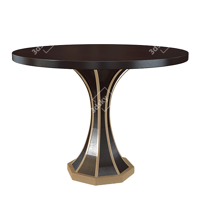 Black Arabesque Key Table 3D model image 1