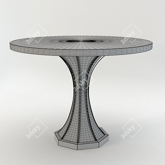 Black Arabesque Key Table 3D model image 2