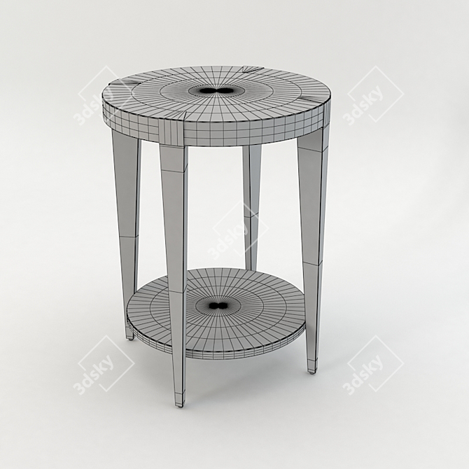 Sleek Black Ecto Table 3D model image 2