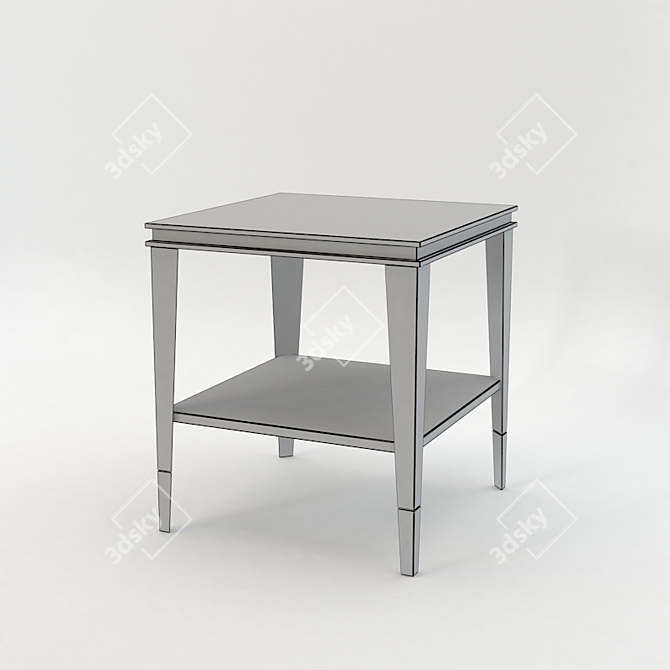 Modern Black Key Rogers Lamp Table 3D model image 2