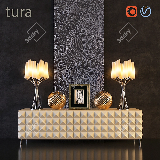 Luxury Italian Tura Diamond Moon Collection 3D model image 1