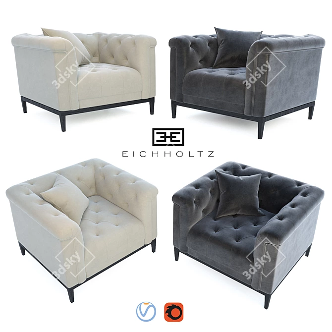 Eichholtz Cesare: Luxury Chair with VRay & Corona Render 3D model image 1