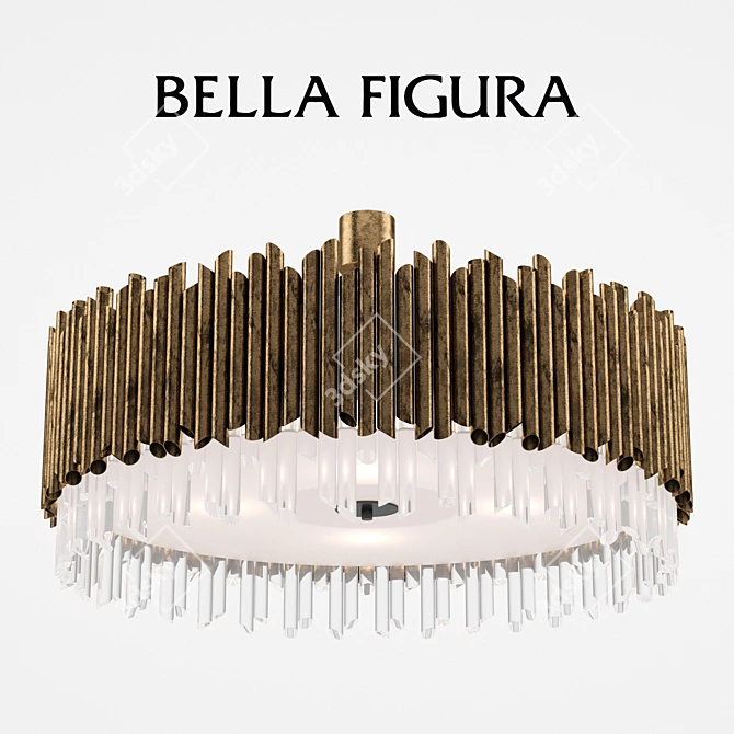 Elegant Bella Figura Chandelier 3D model image 1