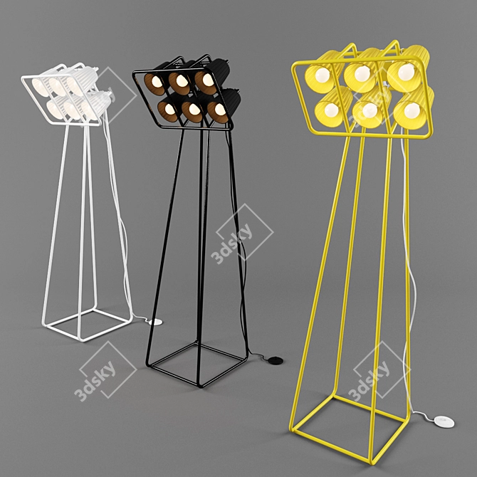 Seletti Multilamp Floor - Stylish and Versatile Lighting 3D model image 1