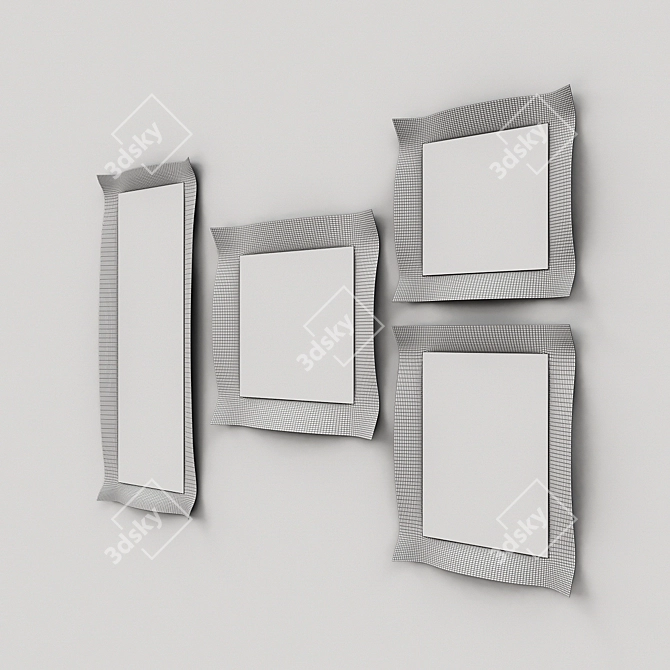 Vibrant Reflective Mirror 3D model image 2