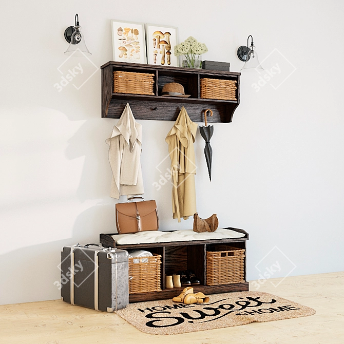 Entryway Decor Set 3D model image 1