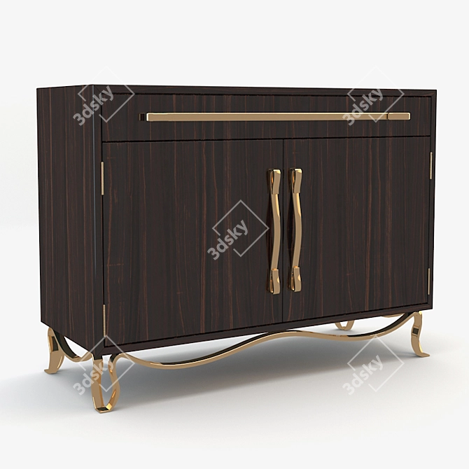 Elegant Etude Cabinet: V-Ray 3D Model 3D model image 1