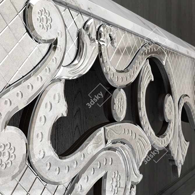 Elegant Veneziana Florea Console 3D model image 2