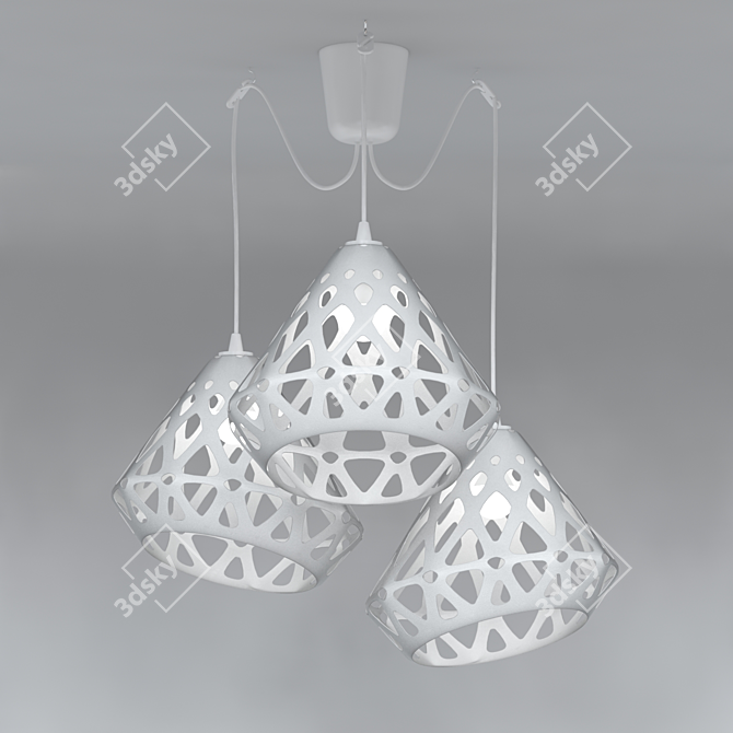 ZAHA LIGHT Chandelier: A Stunning Illumination 3D model image 1