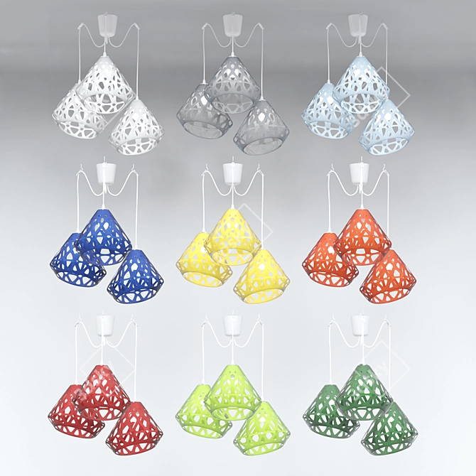 ZAHA LIGHT Chandelier: A Stunning Illumination 3D model image 2