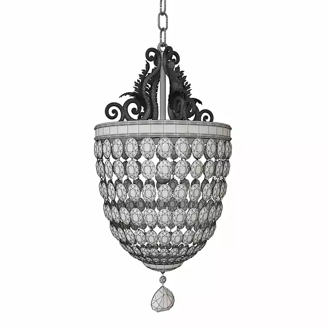 Elegant Currey & Company Pendant 3D model image 2