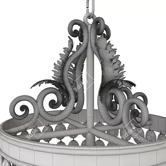 Elegant Currey & Company Pendant 3D model image 3
