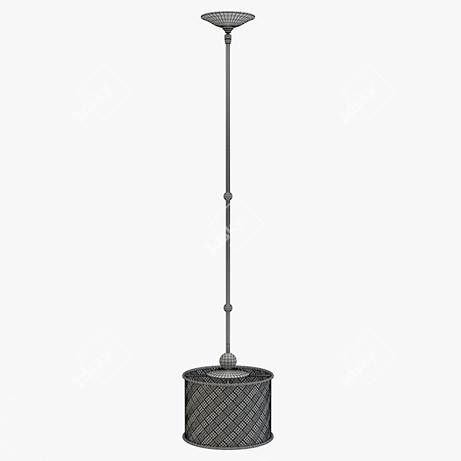 Elegant Veneta Pendant Light 3D model image 2