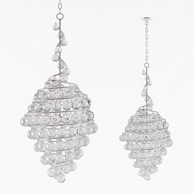 Currey & Co. Wanderlust Chandelier 3D model image 1