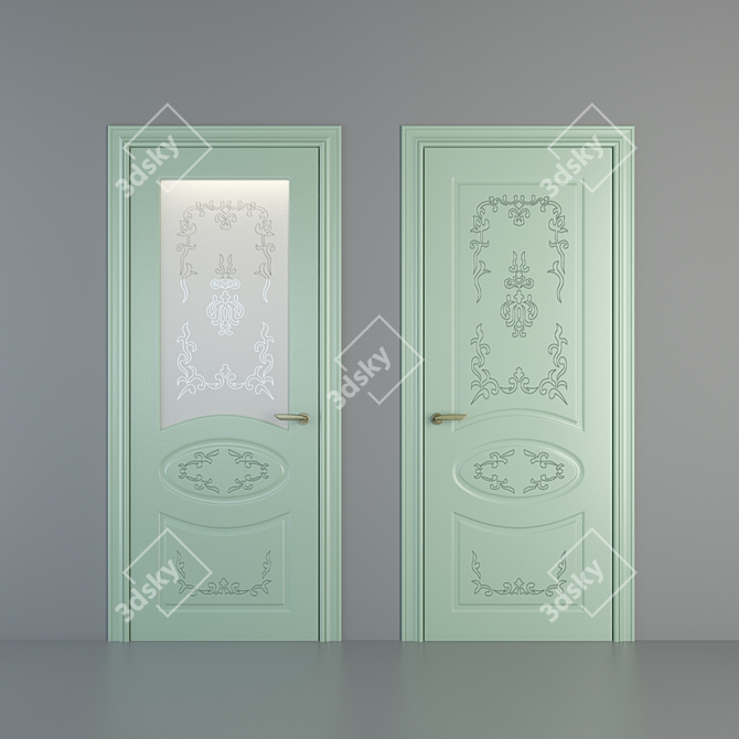 Elegant Adele Interior Door 3D model image 1