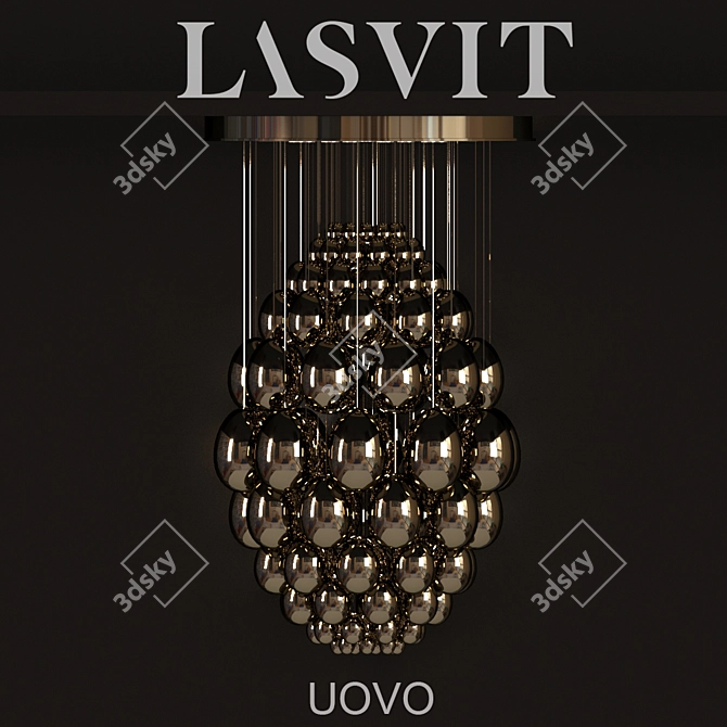 Lasvit UOVO: Elegant Glass Pendant with Stunning IES Lighting 3D model image 1