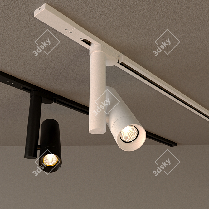 Sleek Track Light: DT-005BW60 3D model image 1