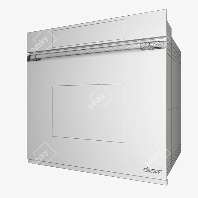 DYO130FS: Sleek Stainless Steel Electric Oven 3D model image 2