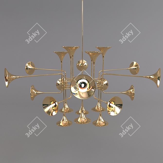 Elegant Botti Suspension Light 3D model image 1